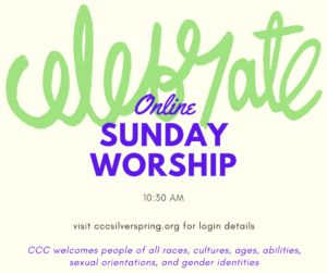 Celebrate online Sunday worship